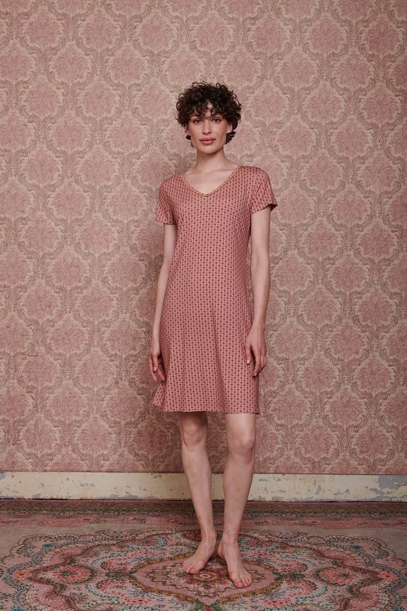 Nightdress Short Sleeve Tegola Pink