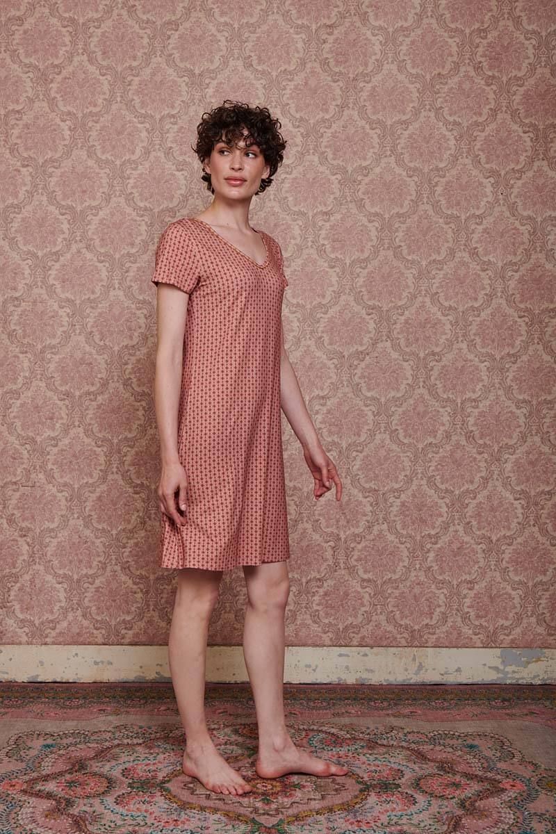 Nightdress Short Sleeve Tegola Pink