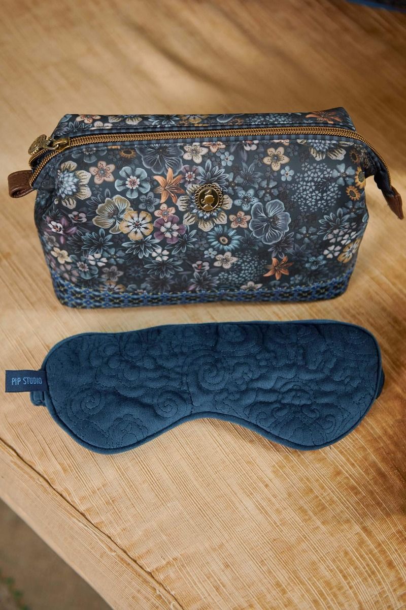 Pochette à Cosmétiques de Taille Moyenne Tutti I Fiori Bleu