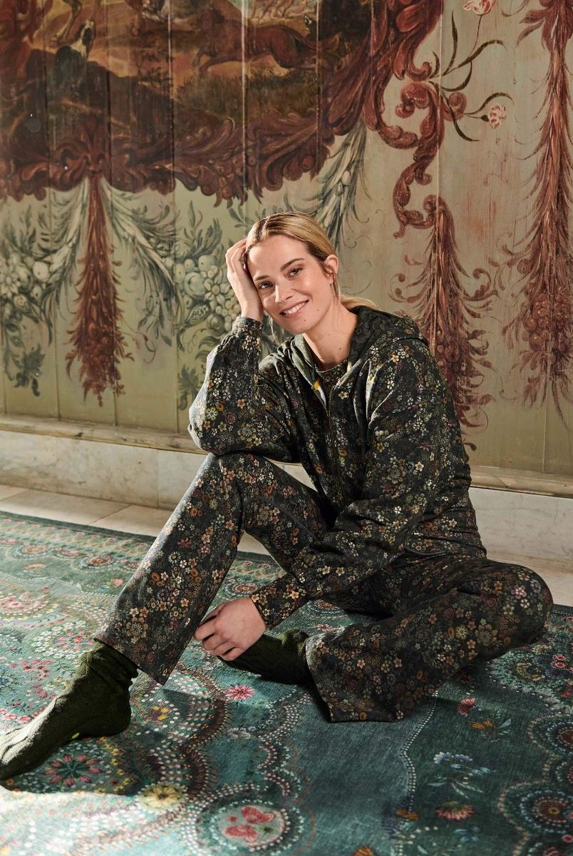 Jacke Cropped Tutti i Fiori Dunkelgrun