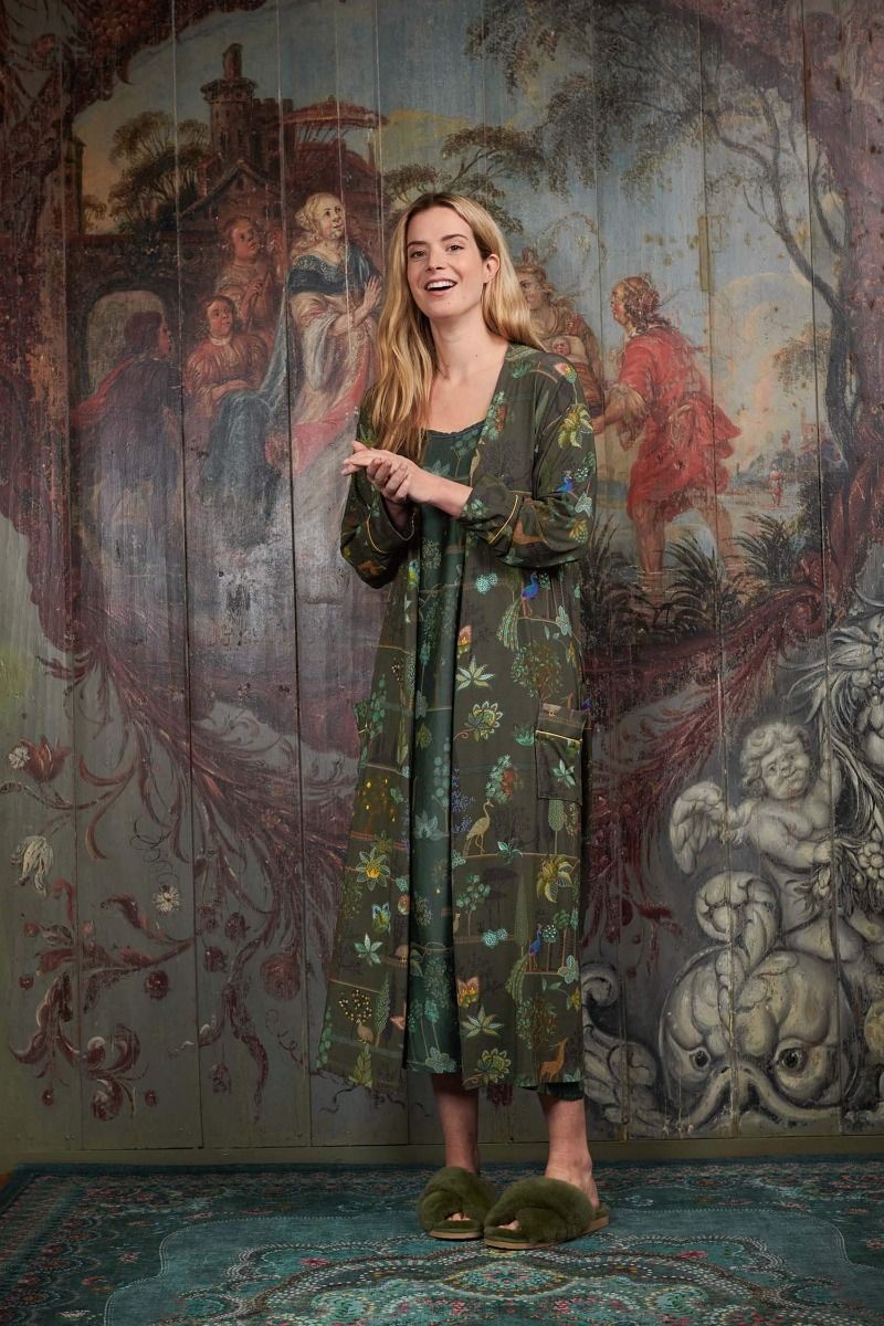 Kimono Alberi Dunkelgrun