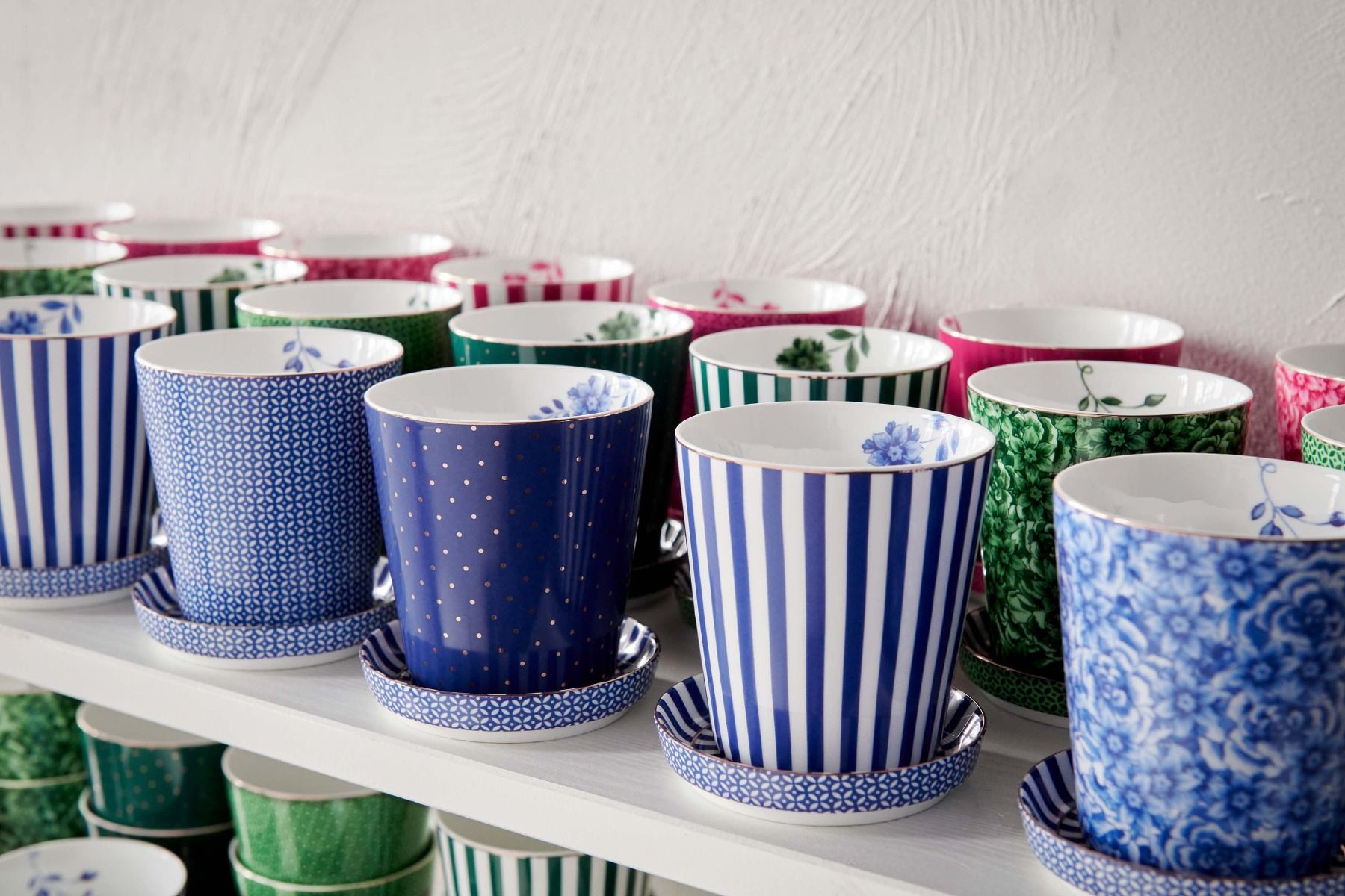 Royal Stripes Mok Tegels & Theetip Blauw