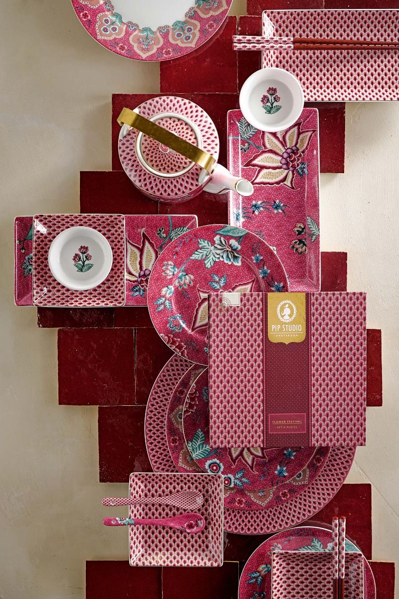 Giftset Bowls 15cm & Chopsticks Oriental Flower Festival Dar