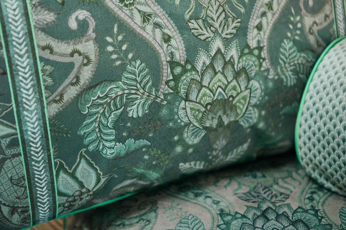 Cushion Kyoto Festival Dark Green