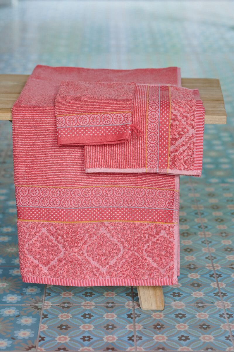 Washandje Set/3 Soft Zellige Koraal 16x22 cm