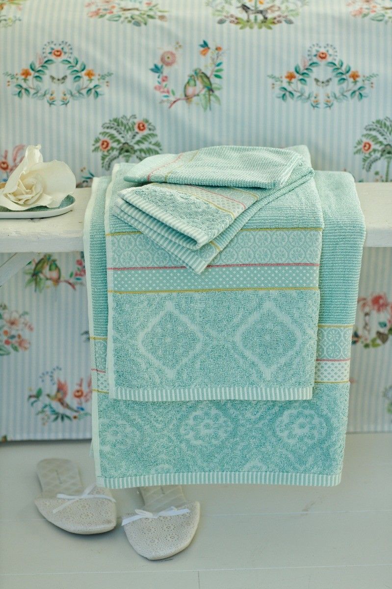 Washandje Soft Zellige Blauw 16x22 cm