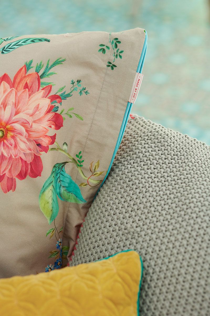 Pillowcase Fleur Grandeur Khaki