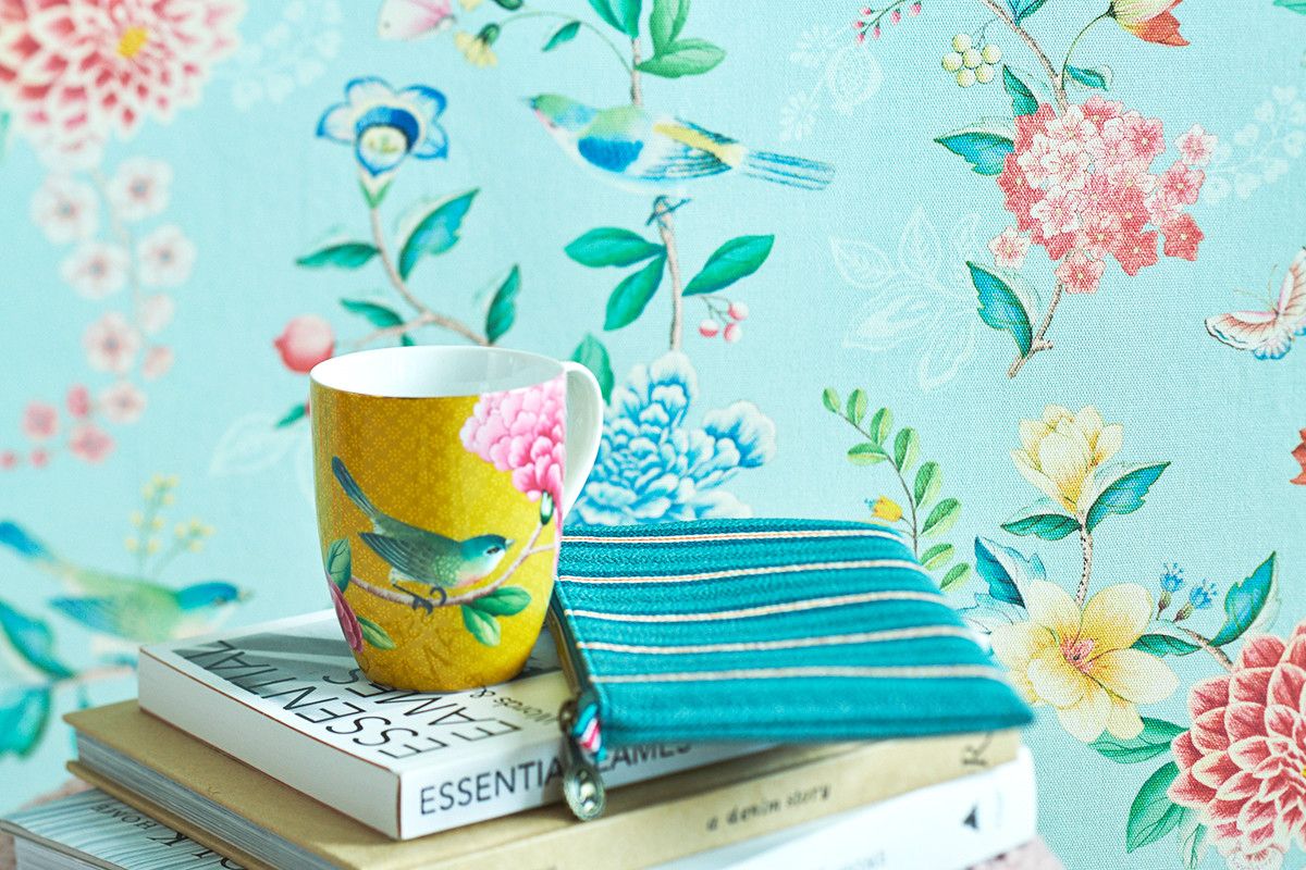 Pip Studio Good Evening Vinylbehang Licht Blauw