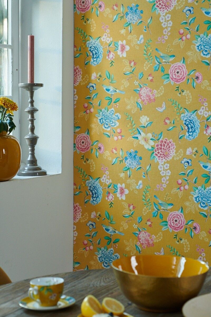 Pip Studio Good Evening Vinyl Wallpaper Yellow