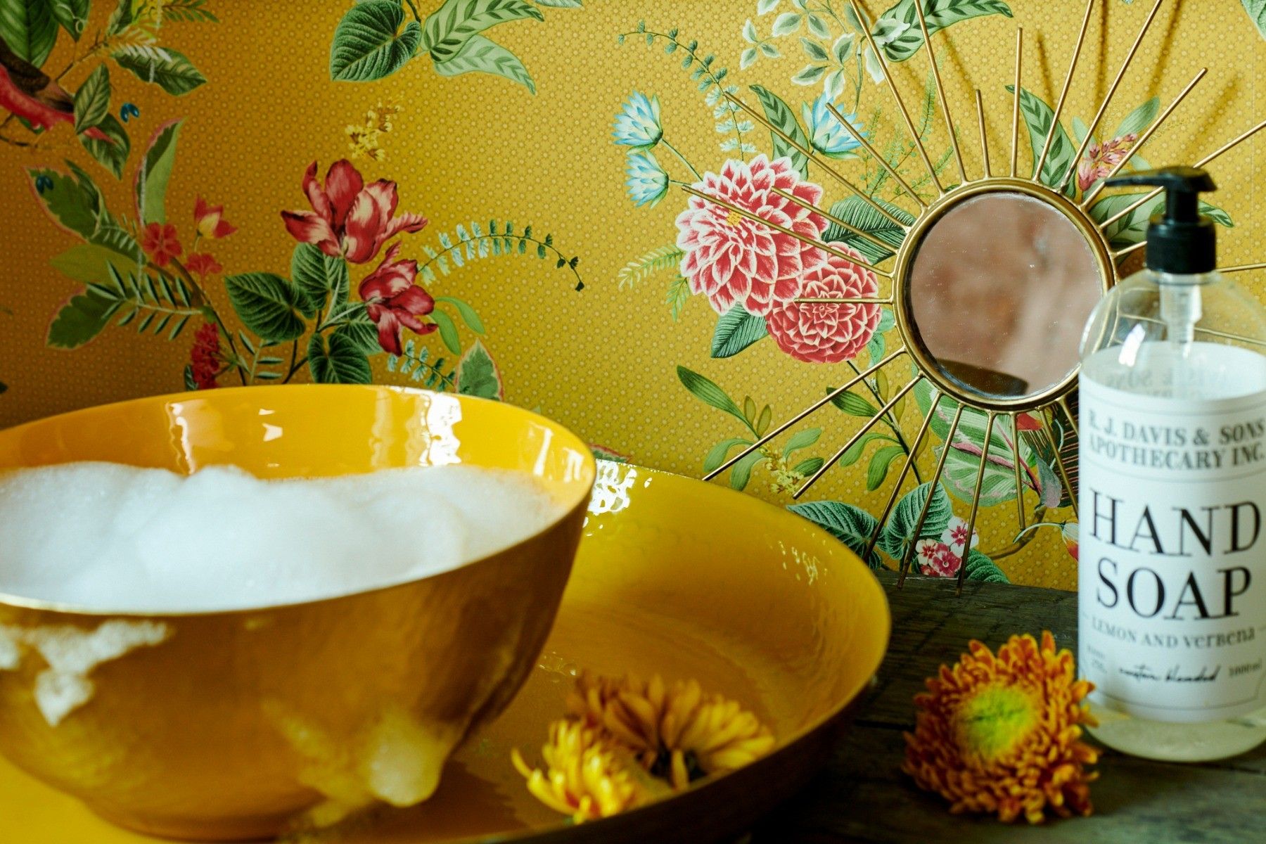Pip Studio Floris Non-Woven Wallpaper Yellow
