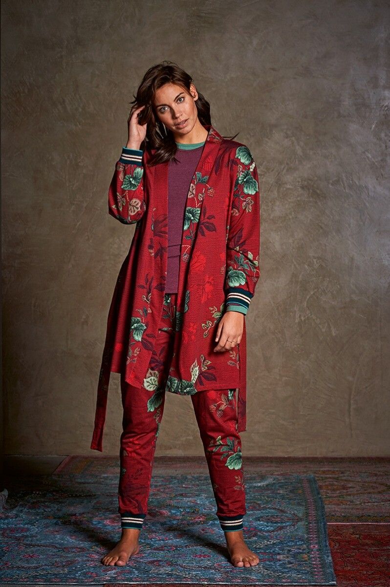 Homewear Set Flowers in Red