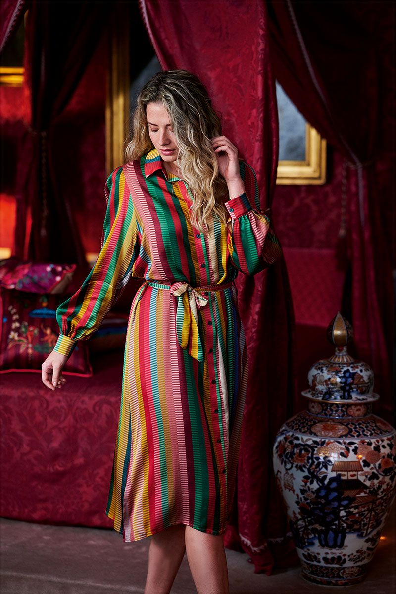 Jurk Jaquard Stripe Multi
