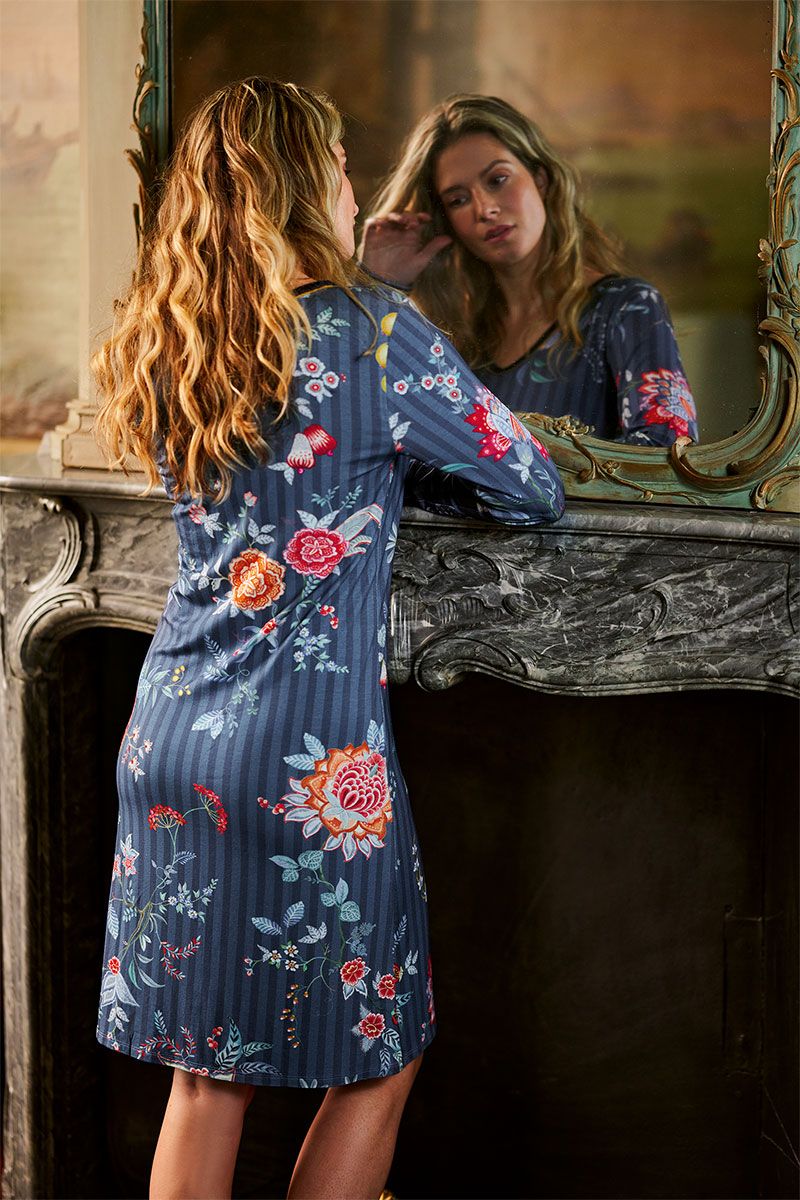 Nightdress Flower Festival Dark Blue
