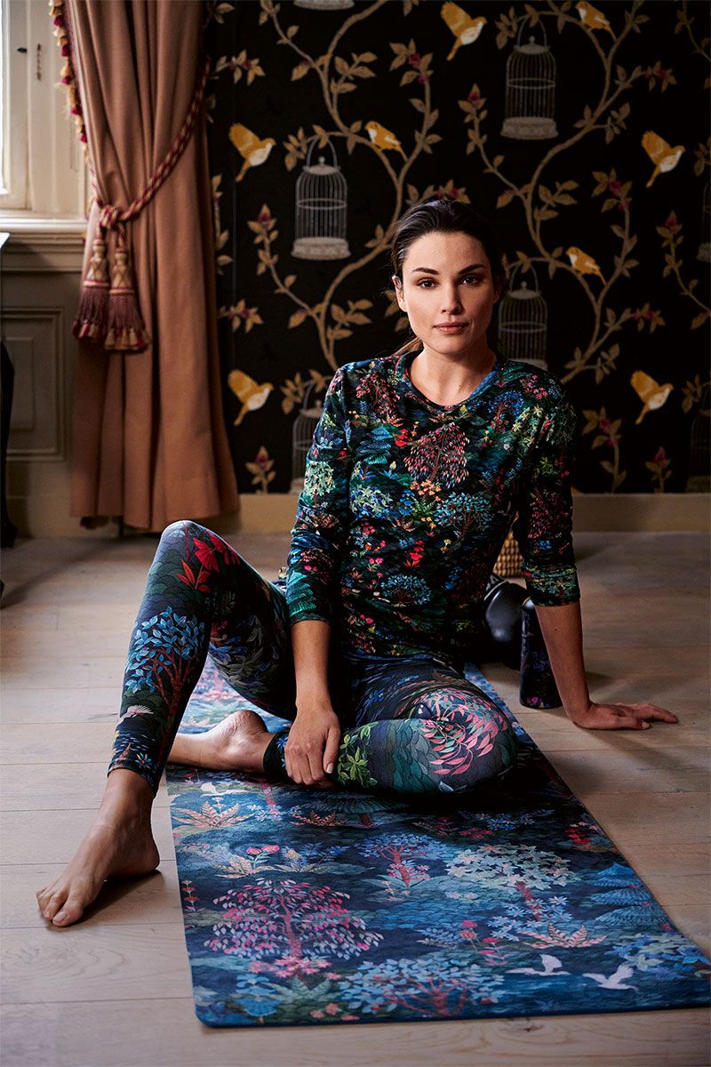 Yogamat Pip Garden Dark Blue