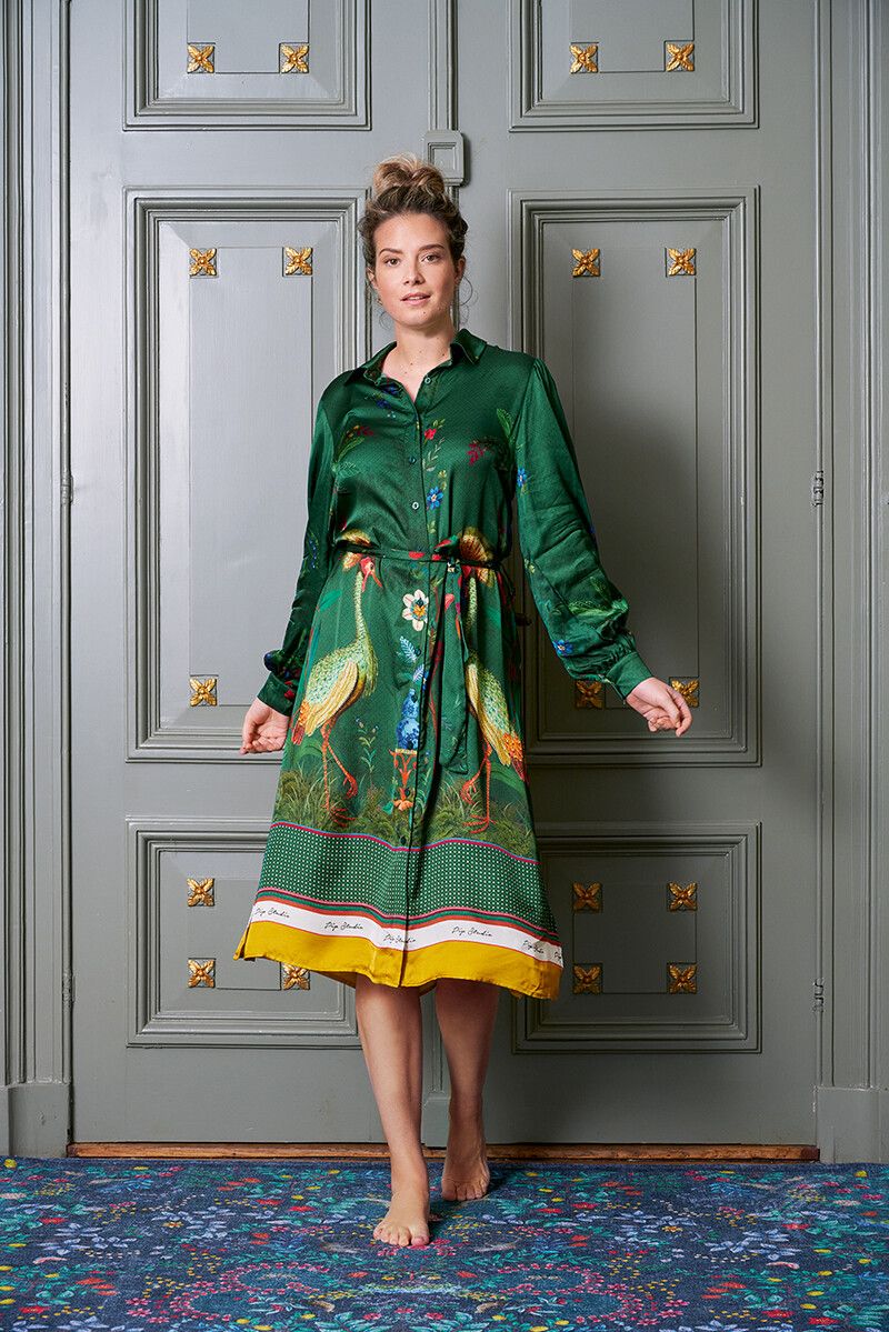 Zara green chain sales dress