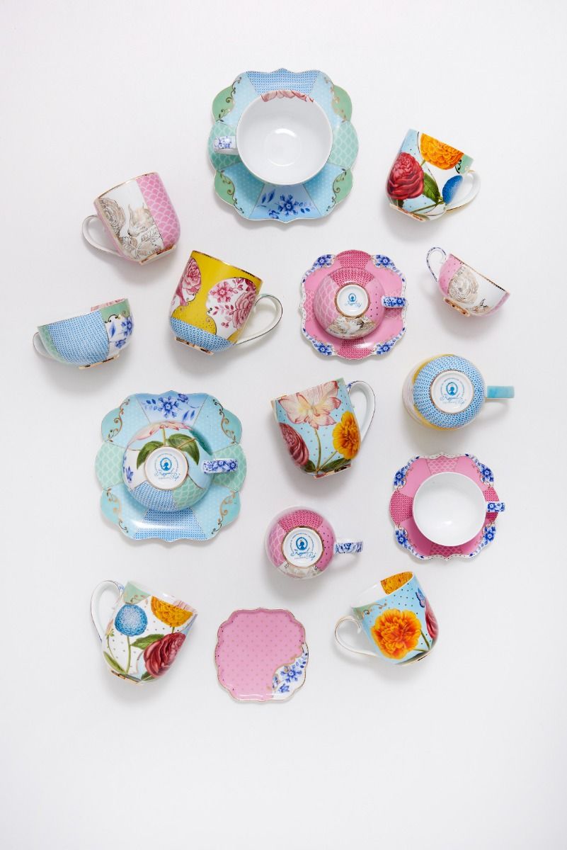 Royal Multi Espresso Cup & Saucer Pink