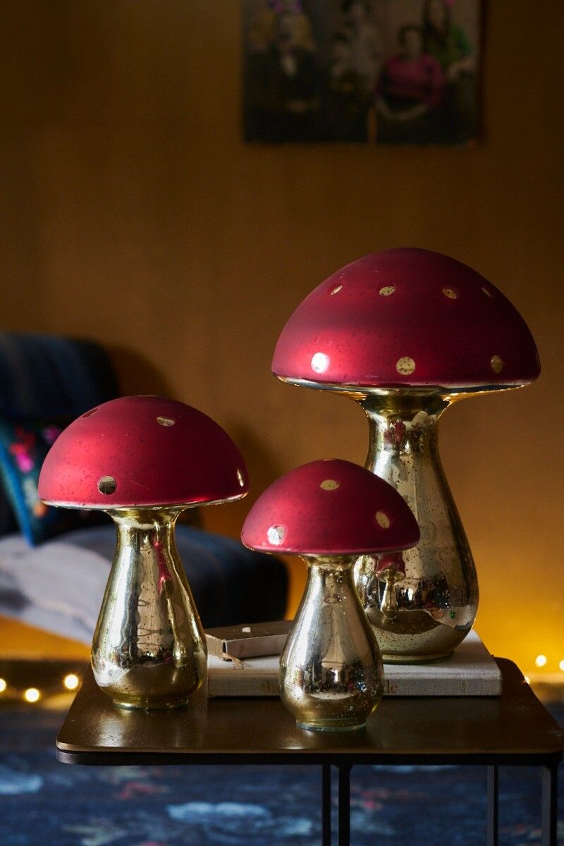 Mushroom Glass 40 cm