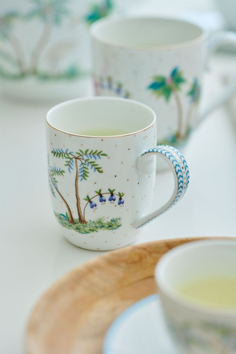 Mug Small Jolie Dots Gold Blue