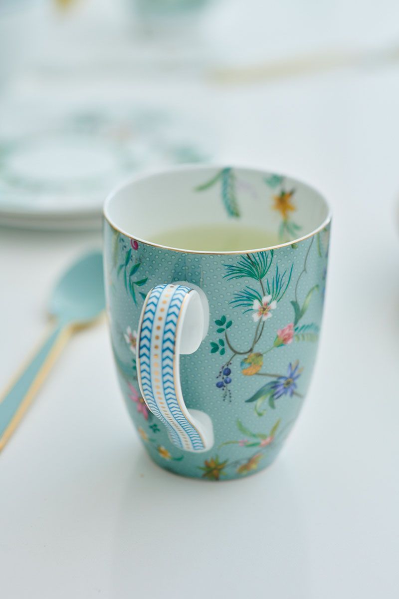 Jolie Tasse Gross Flowers blau