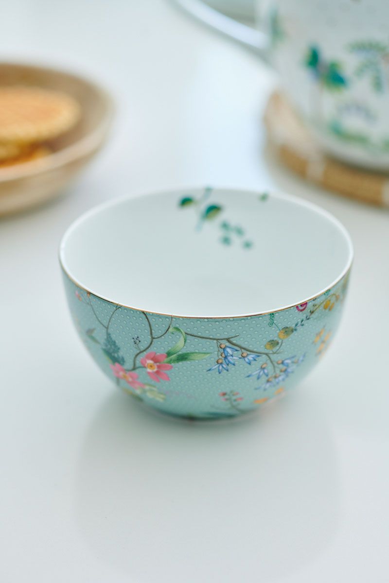 Kom Jolie Bloemen Blauw 12cm