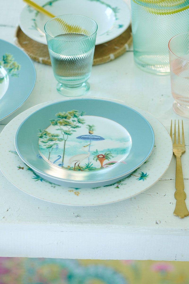 Assiette à Petit Déjeuner Jolie en Coloris Bleu 21 cm