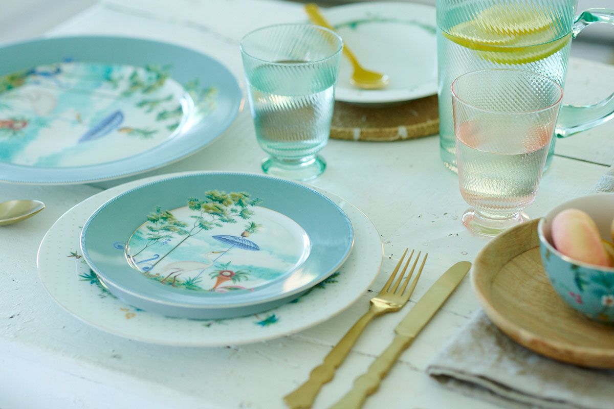 Assiette à Petit Déjeuner Jolie en Coloris Bleu 21 cm