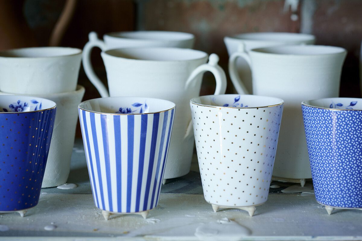 Royal Stripes Tasse Klein Blau