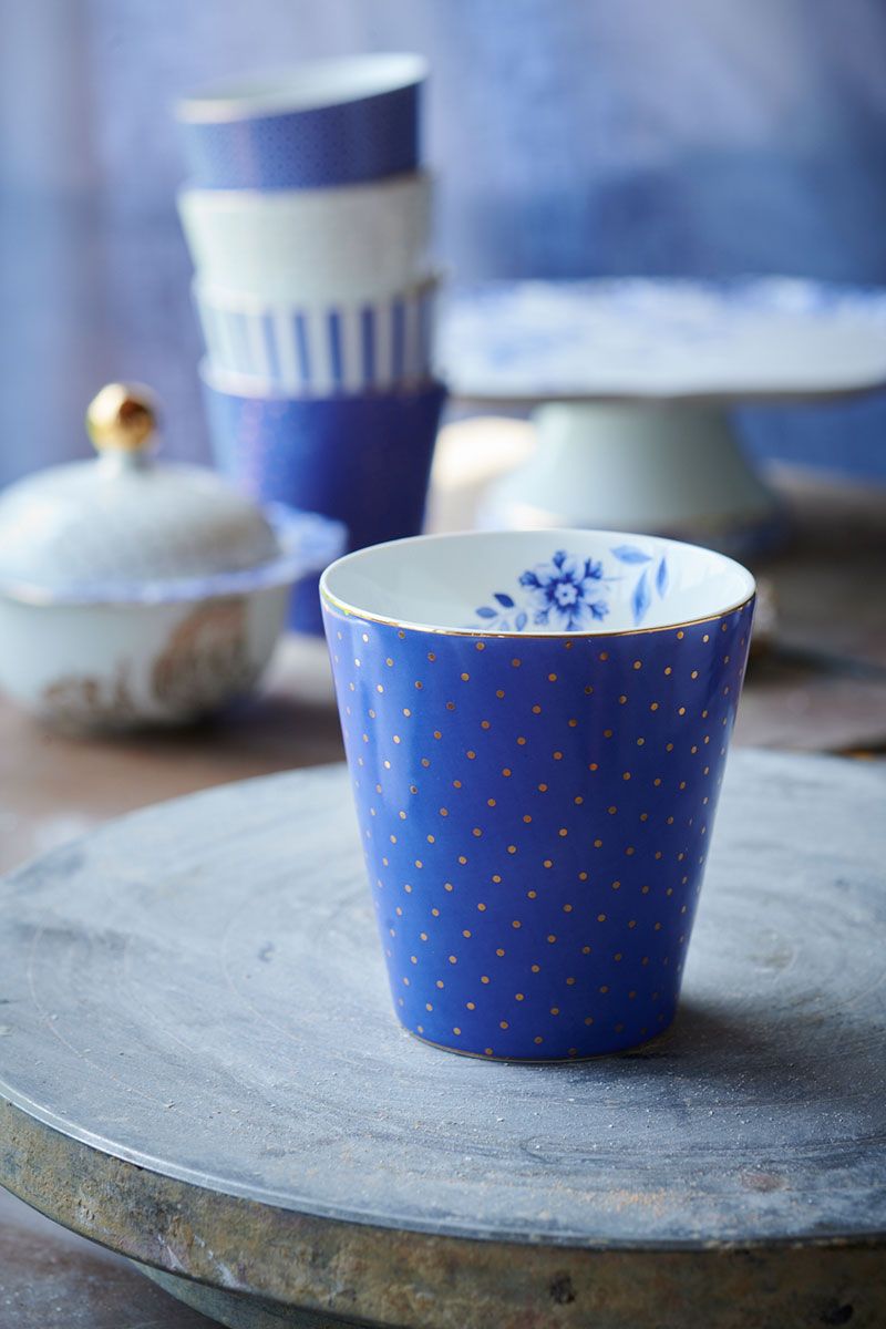 Royal Stripes Tasse Dots Blau