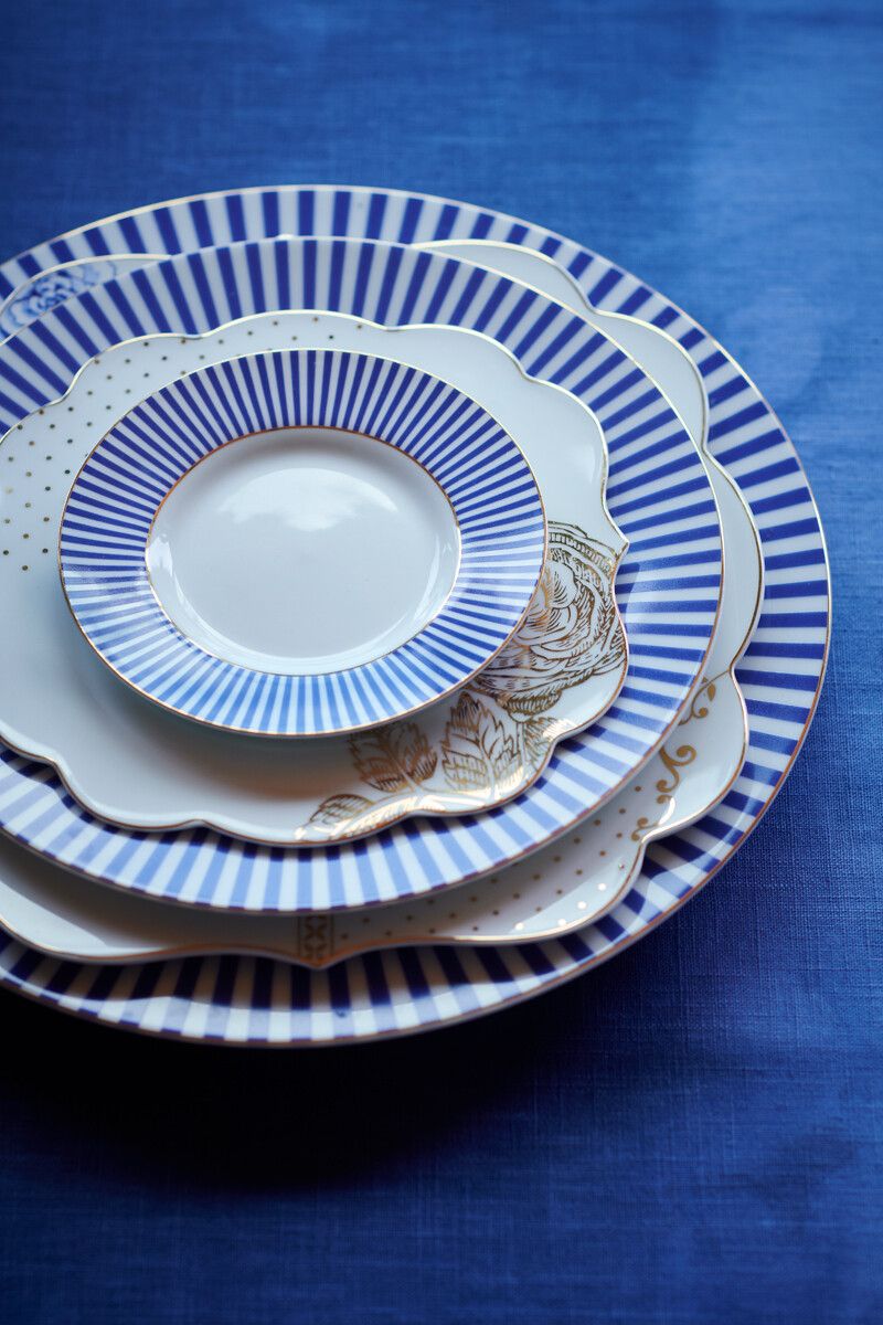 Royal Stripes Dinner Plate Blue 26.5 cm 