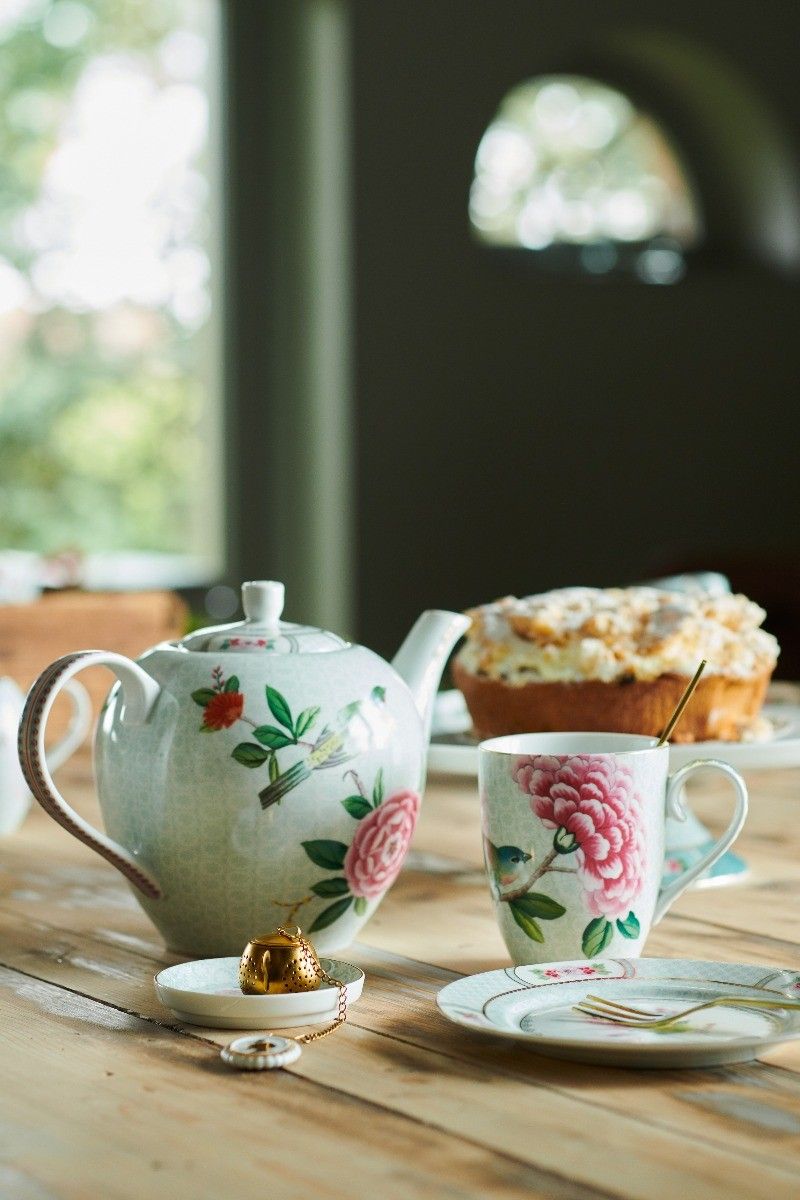 Blushing Birds Set of 2 Mugs large white