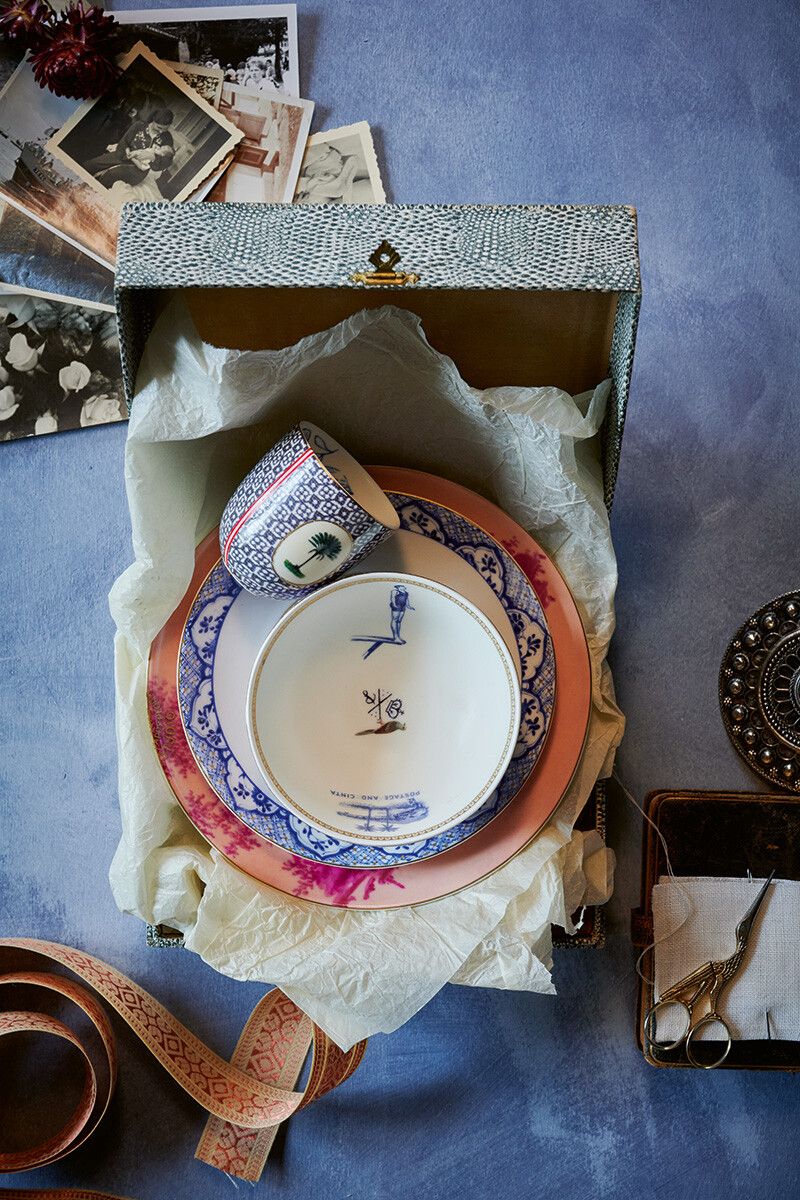 Heritage Kom Tegels Blauw 11 cm