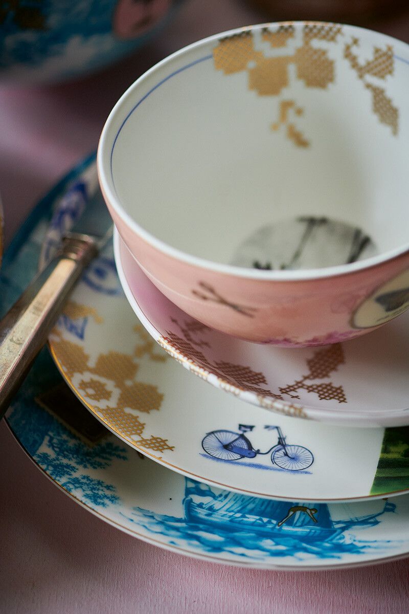 Heritage Bowl Painted Pink 12 cm