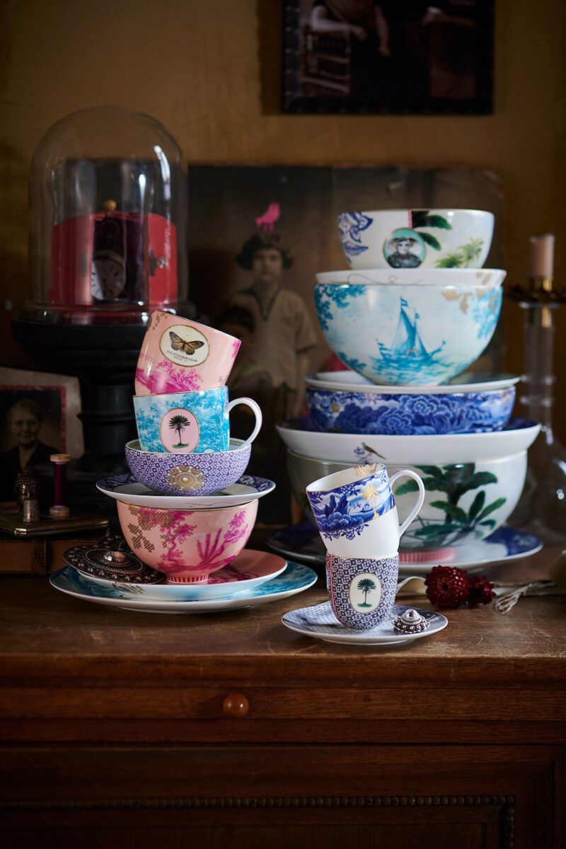 Heritage Kom Tegels Blauw 11 cm