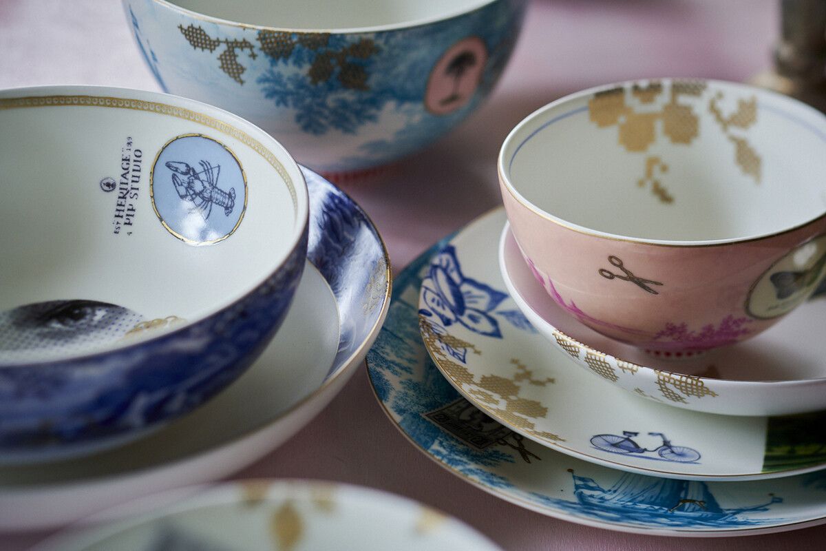 Heritage Bowl Painted Pink 12 cm
