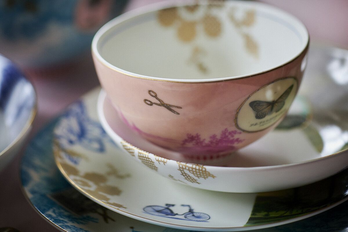 Heritage Bowl Painted Pink 12 cm