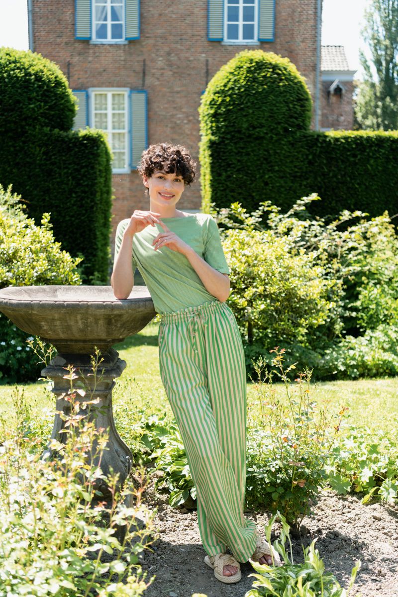 Lange Hose Sumo Stripe Grün