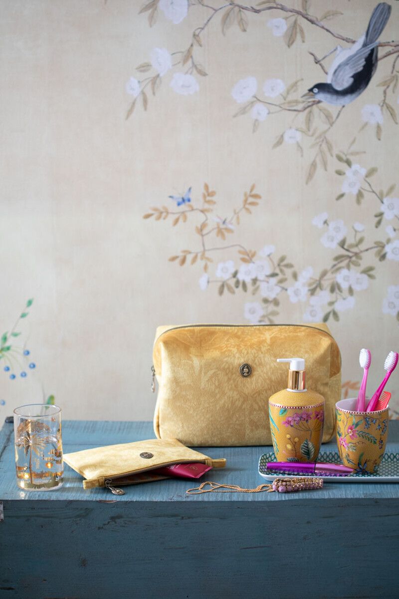 Toilettas Vierkant Groot Origami Tree Geel