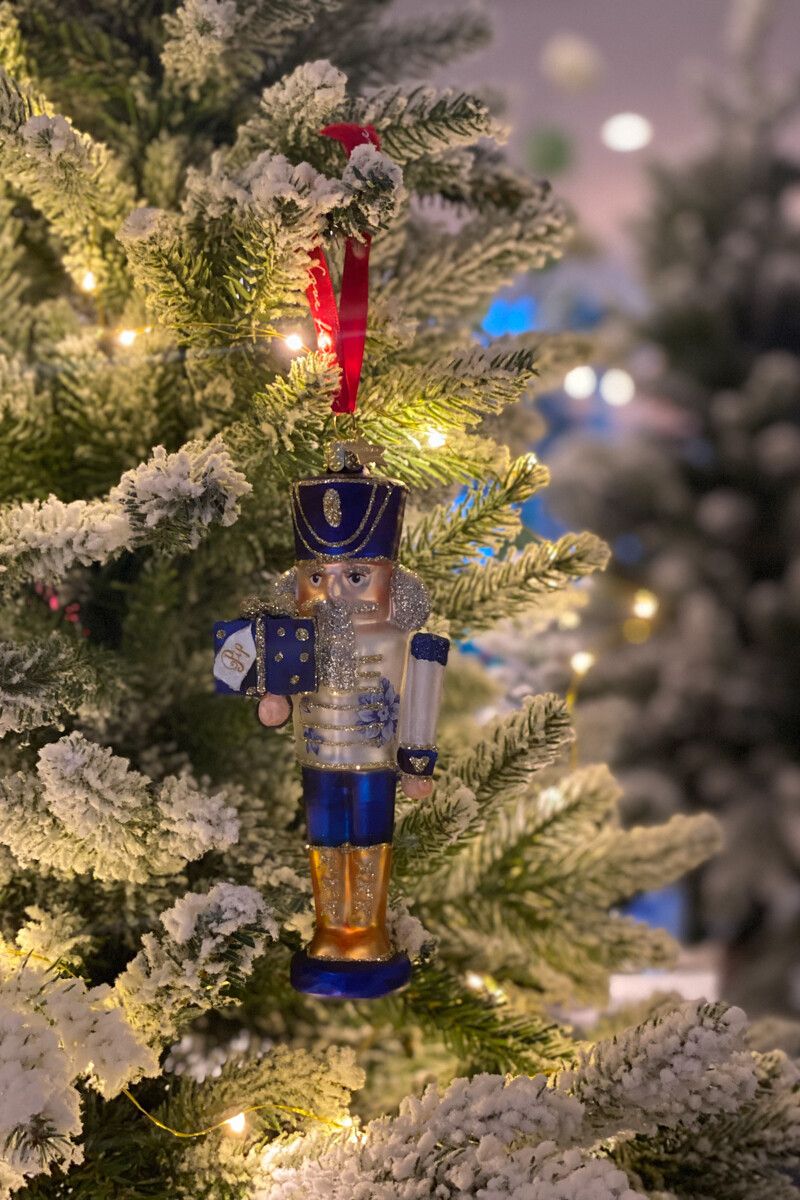 Ornament Glass Nutcracker 16 cm