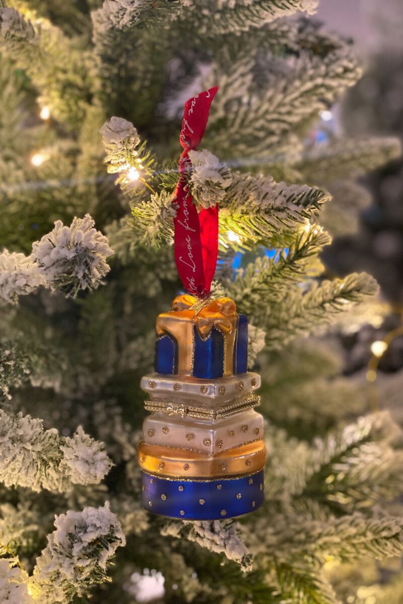 Weihnachtskugel Glas Geschenkboxen 9 cm