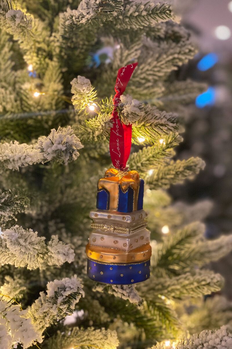 Weihnachtskugel Glas Geschenkboxen 9 cm