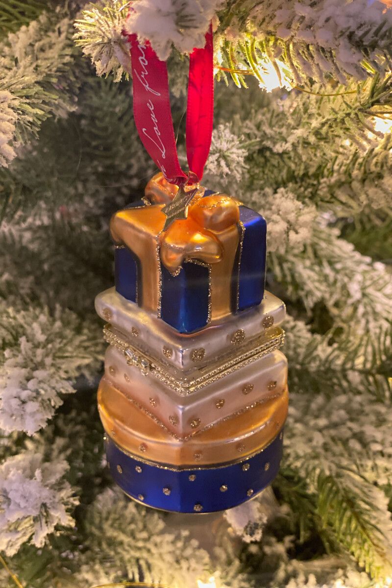 Weihnachtskugel Glas Geschenkboxen 9 cm