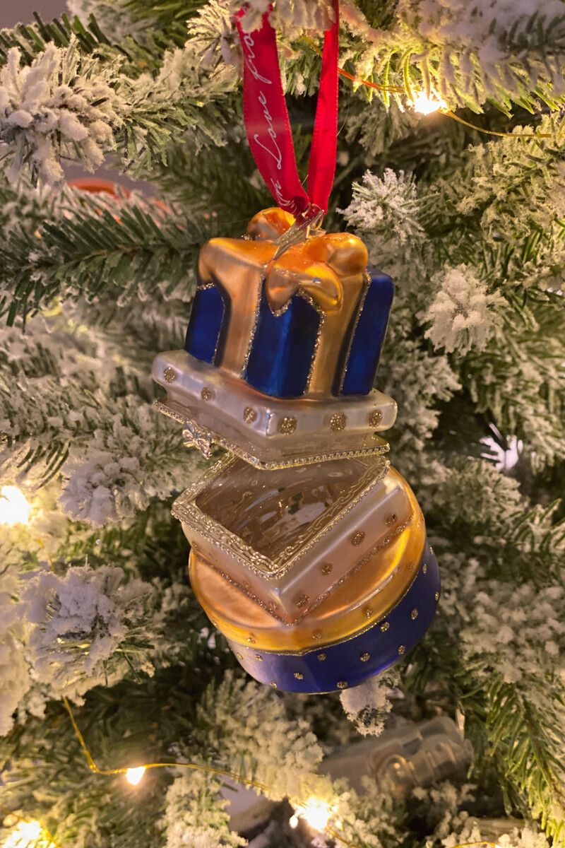Weihnachtskugel Glas Geschenkboxen 9 cm