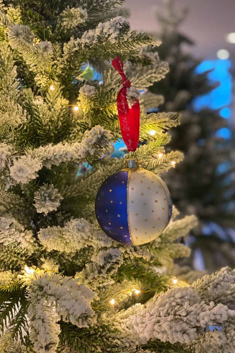 Ornament Glass Baubel Blue 8 cm