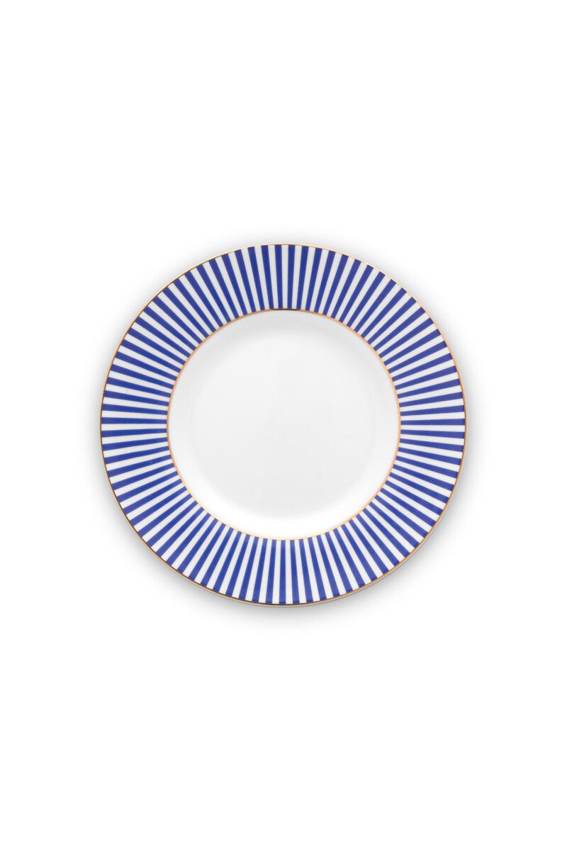 Royal Stripes Gebaksbord Blauw 17 cm