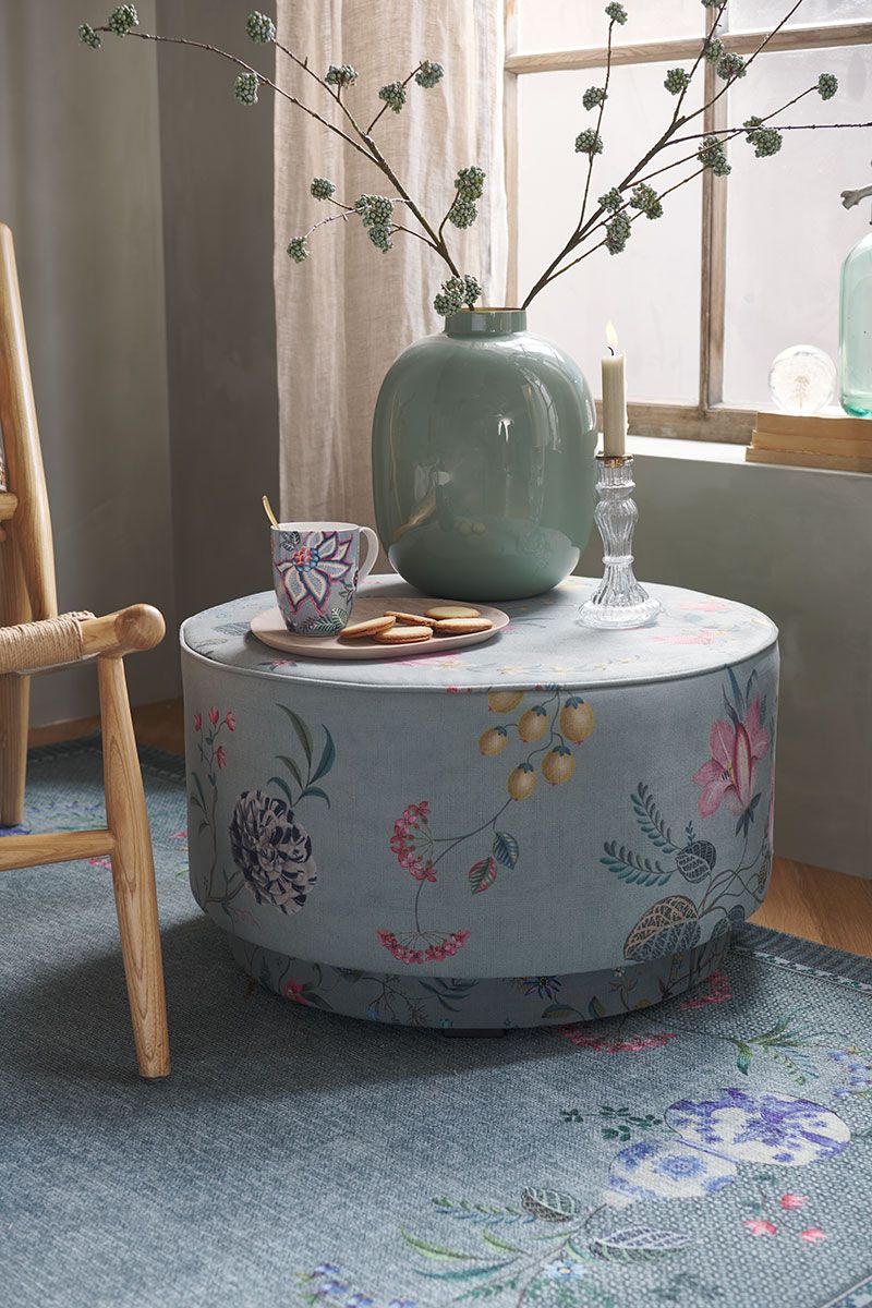 Hocker Large Fleur Grandeur Grün