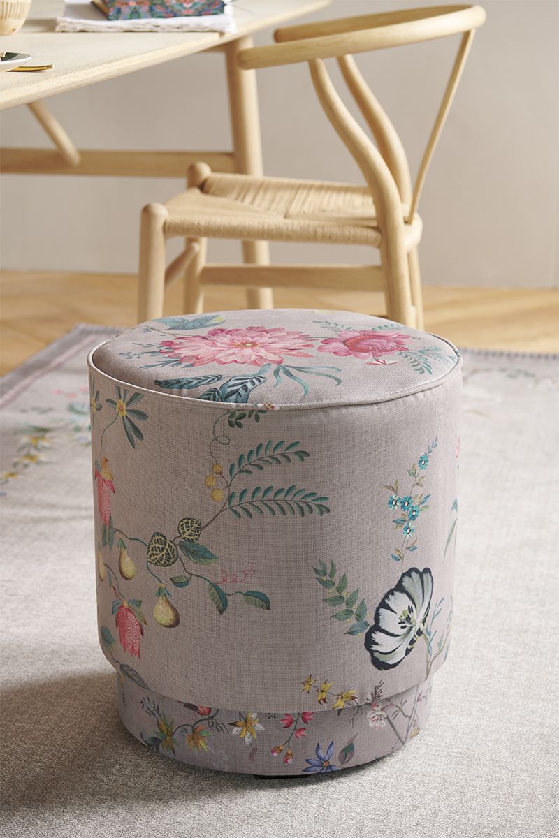 Hocker Medium Fleur Grandeur Khaki