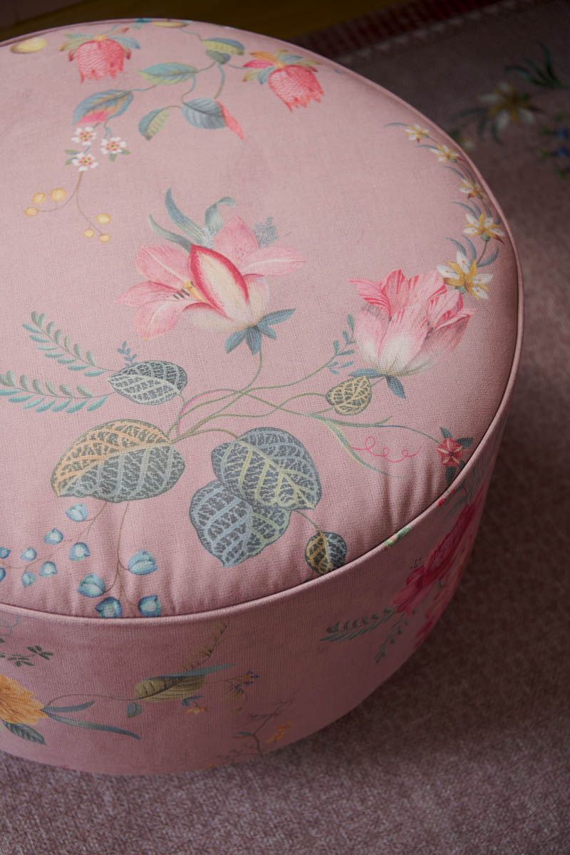 Grand Pouf Fleur Grandeur Rose