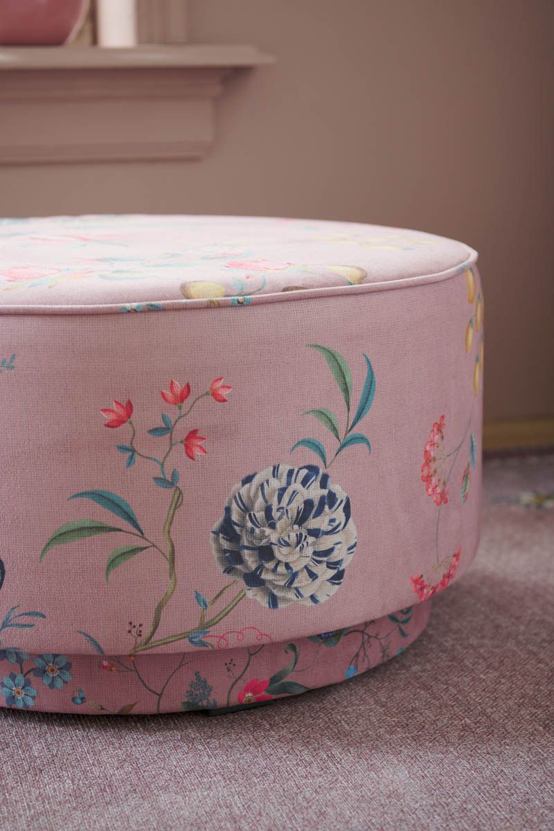 Grand Pouf Fleur Grandeur Rose