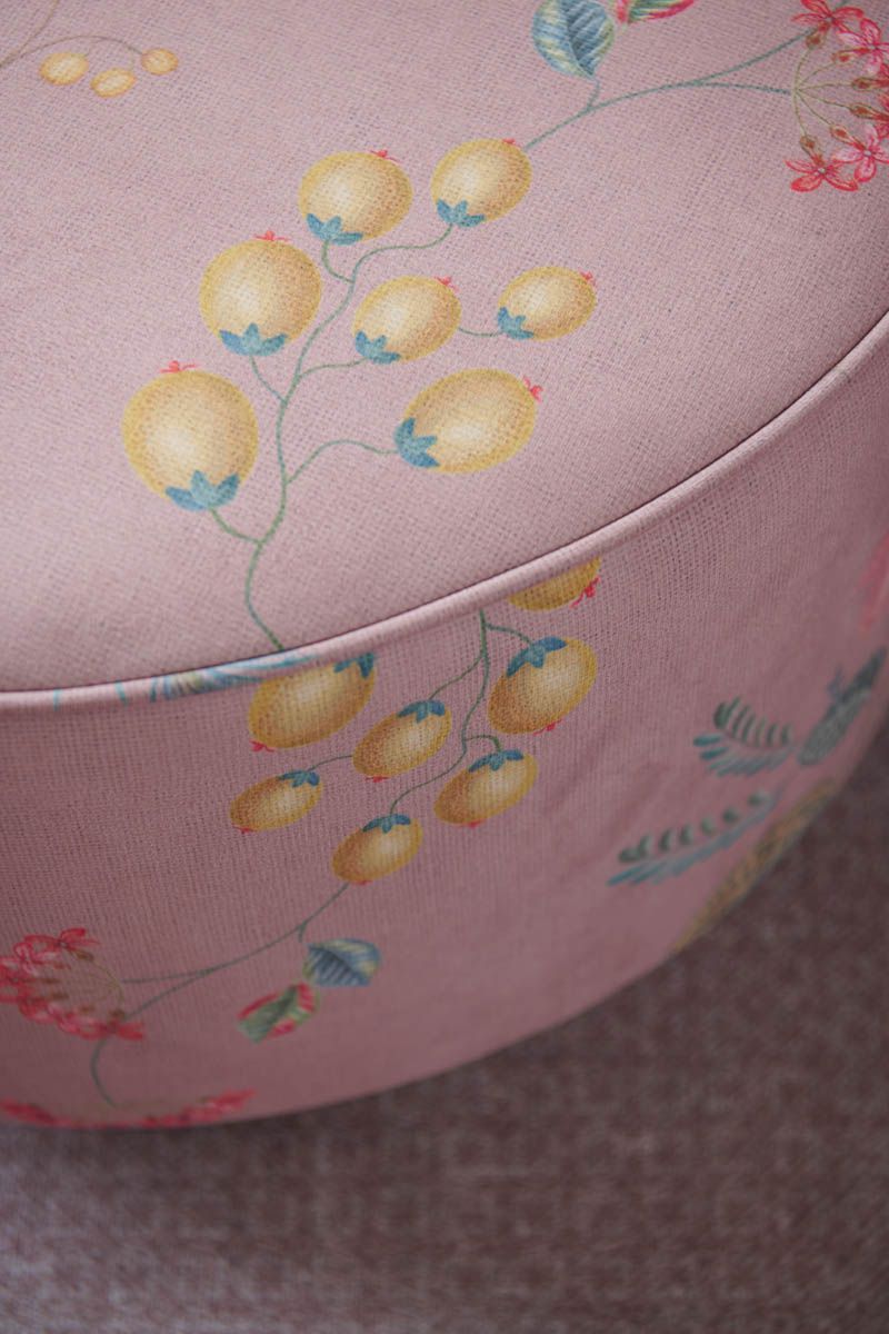 Grand Pouf Fleur Grandeur Rose