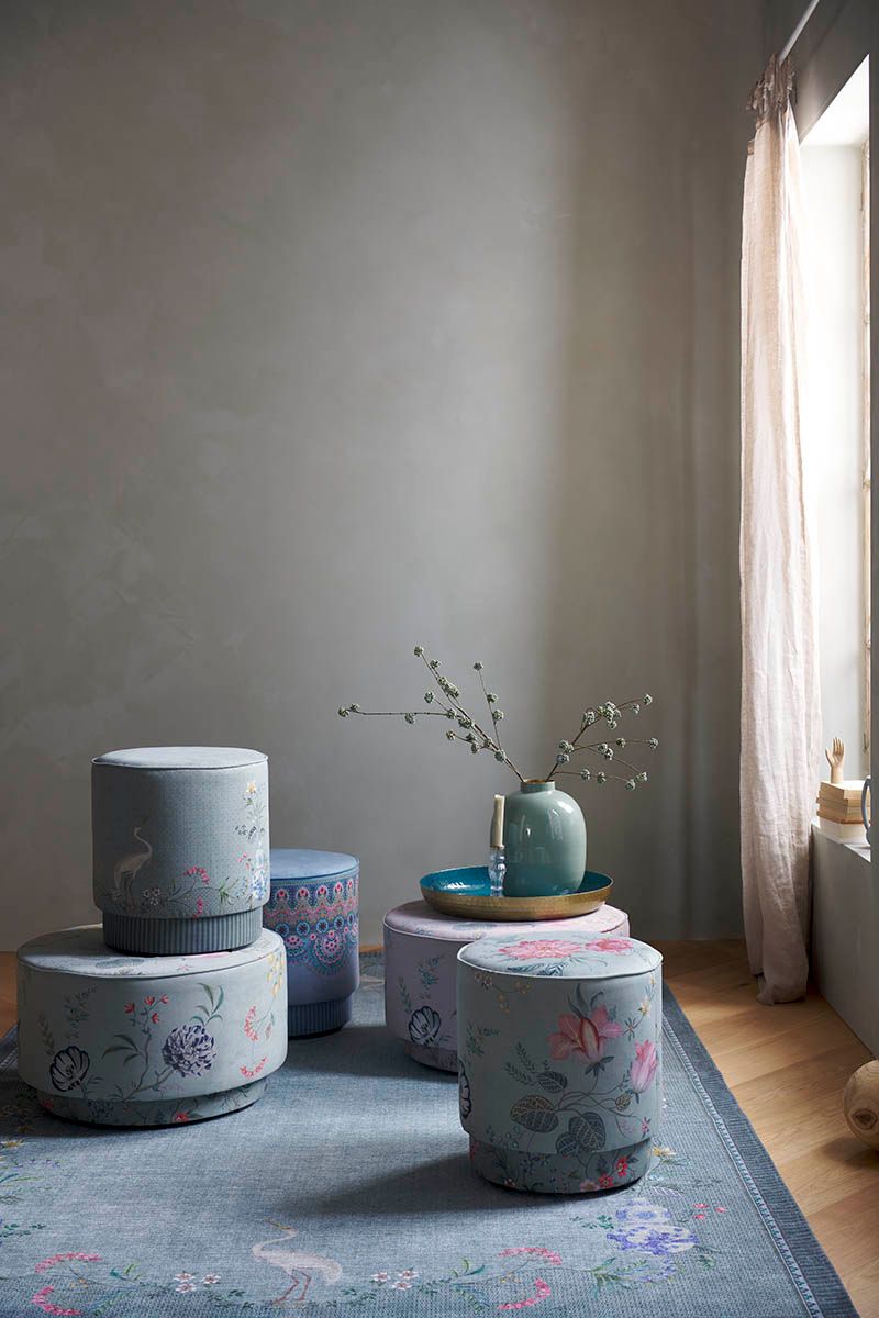 Hocker Medium Fleur Grandeur Grün